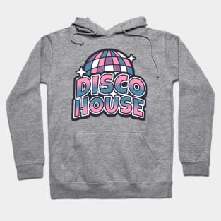 DISCO HOUSE  - Y2K Disco Ball (pink/slate blue) Hoodie